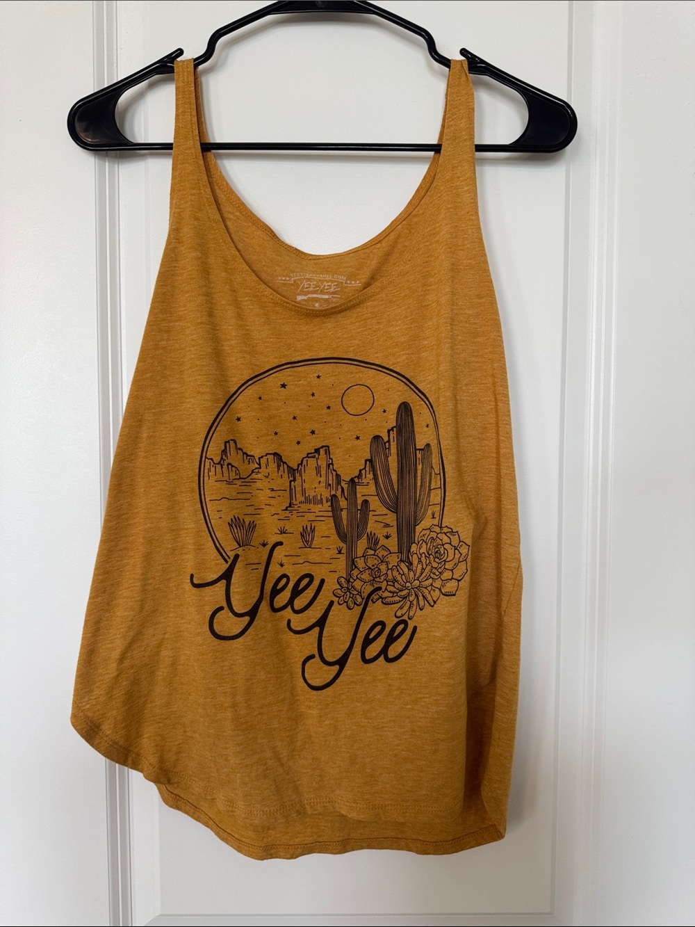 Yee Yee Women's Desert Graphic Tank - Mustard